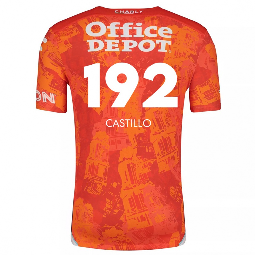 Kids Football José Castillo #192 Orange White Away Jersey 2024/25 T-Shirt