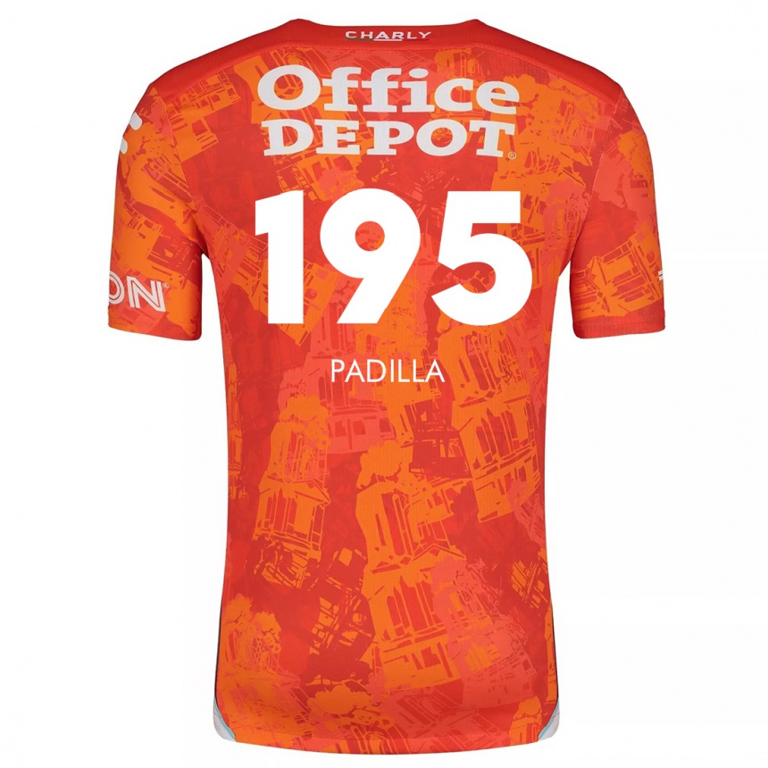 Kids Football Ángel Padilla #195 Orange White Away Jersey 2024/25 T-Shirt