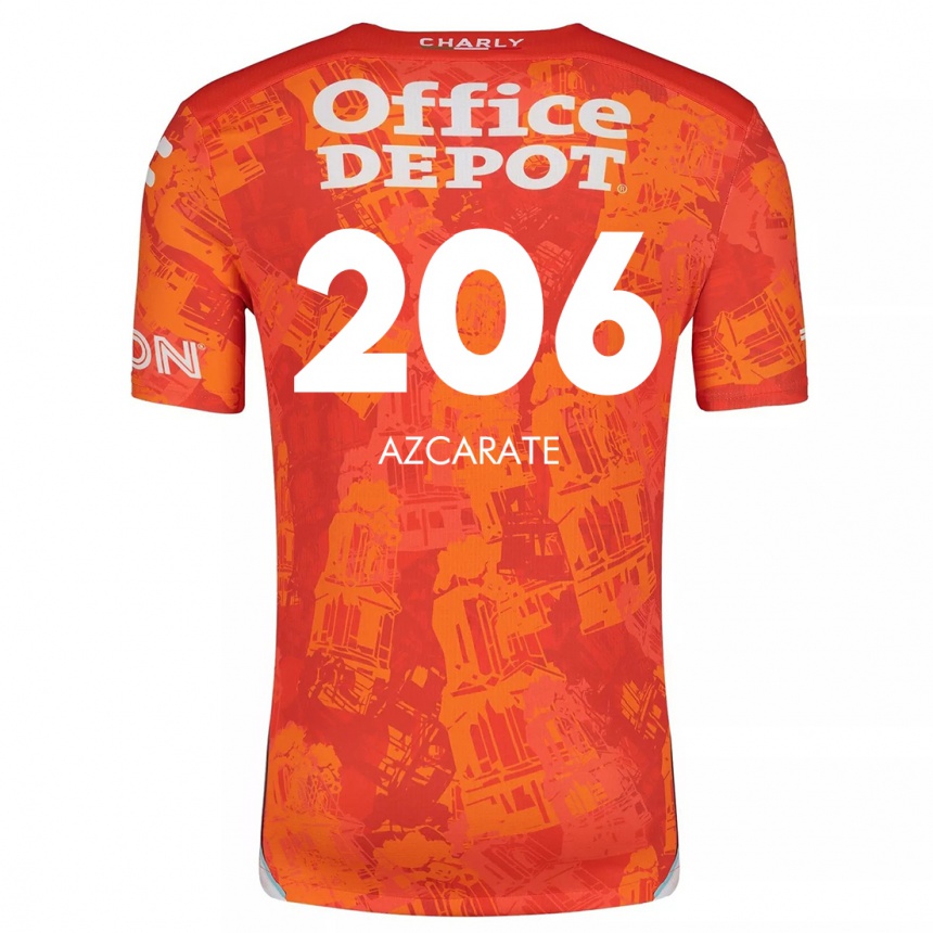 Kids Football Yerar Azcárate #206 Orange White Away Jersey 2024/25 T-Shirt