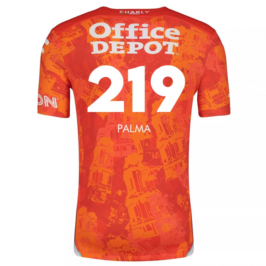 Kids Football Pablo Palma #219 Orange White Away Jersey 2024/25 T-Shirt