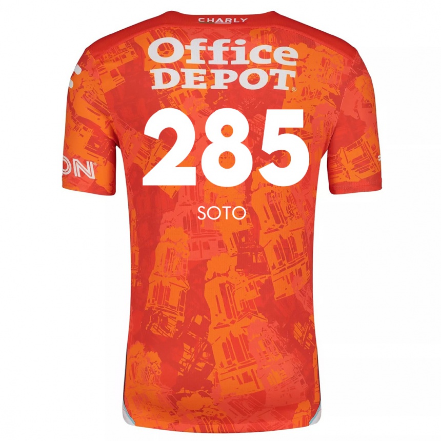 Kids Football Edwin Soto #285 Orange White Away Jersey 2024/25 T-Shirt