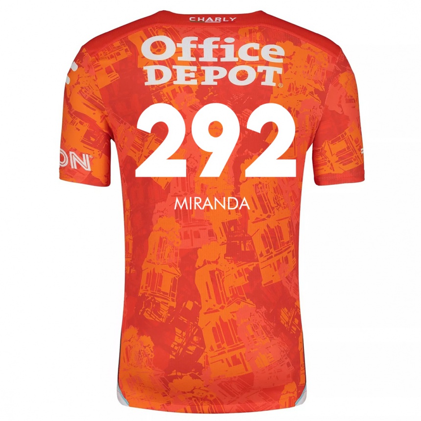 Kids Football Herbey Miranda #292 Orange White Away Jersey 2024/25 T-Shirt