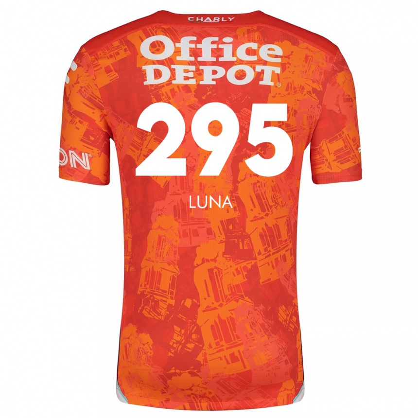 Kids Football Irving Luna #295 Orange White Away Jersey 2024/25 T-Shirt