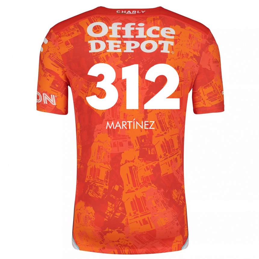 Kids Football Ulises Martínez #312 Orange White Away Jersey 2024/25 T-Shirt