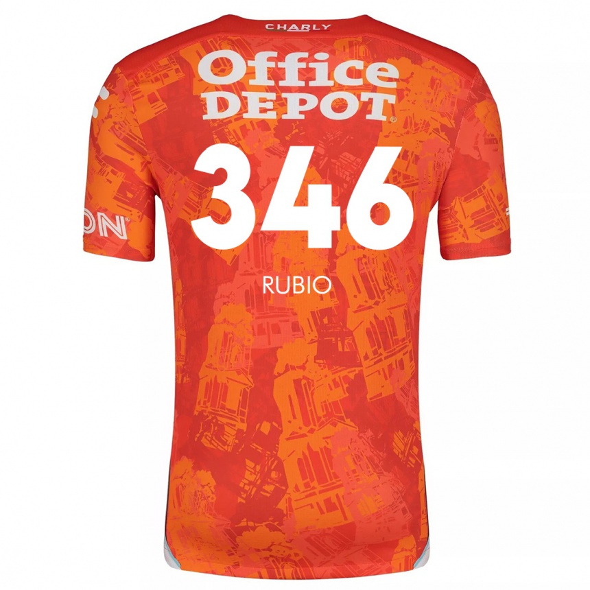 Kids Football Mateo Rubio #346 Orange White Away Jersey 2024/25 T-Shirt