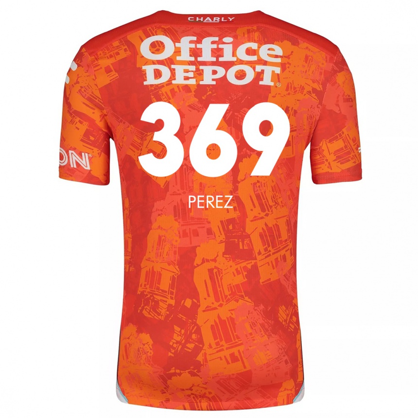 Kids Football Santiago Pérez #369 Orange White Away Jersey 2024/25 T-Shirt