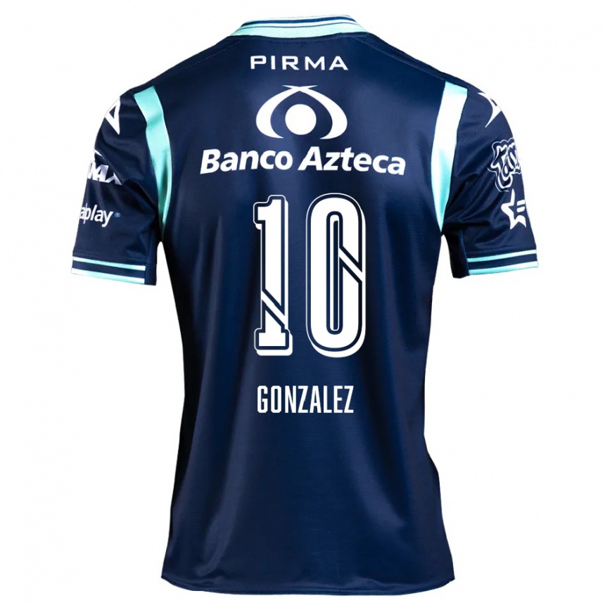 Kids Football Jair González #10 Navy Blue Away Jersey 2024/25 T-Shirt