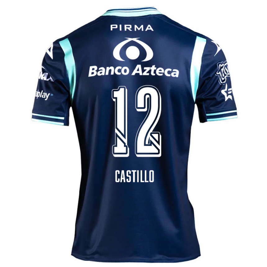 Kids Football Raúl Castillo #12 Navy Blue Away Jersey 2024/25 T-Shirt