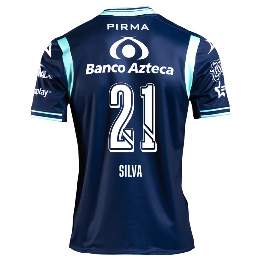 Kids Football Gastón Silva #21 Navy Blue Away Jersey 2024/25 T-Shirt