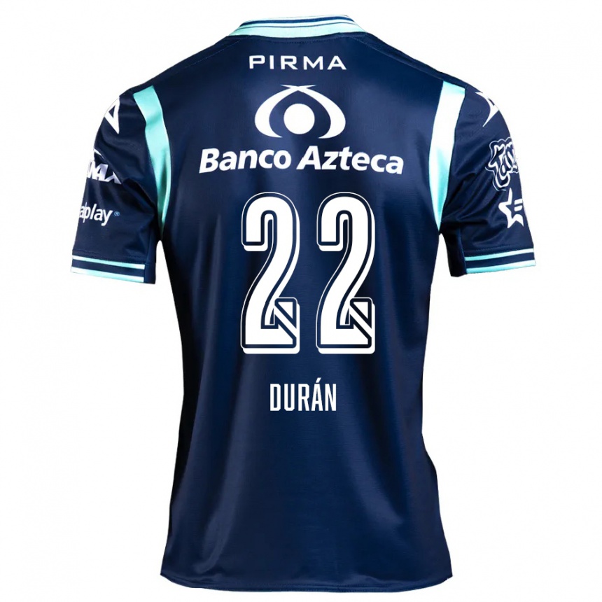 Kids Football Rafael Durán #22 Navy Blue Away Jersey 2024/25 T-Shirt