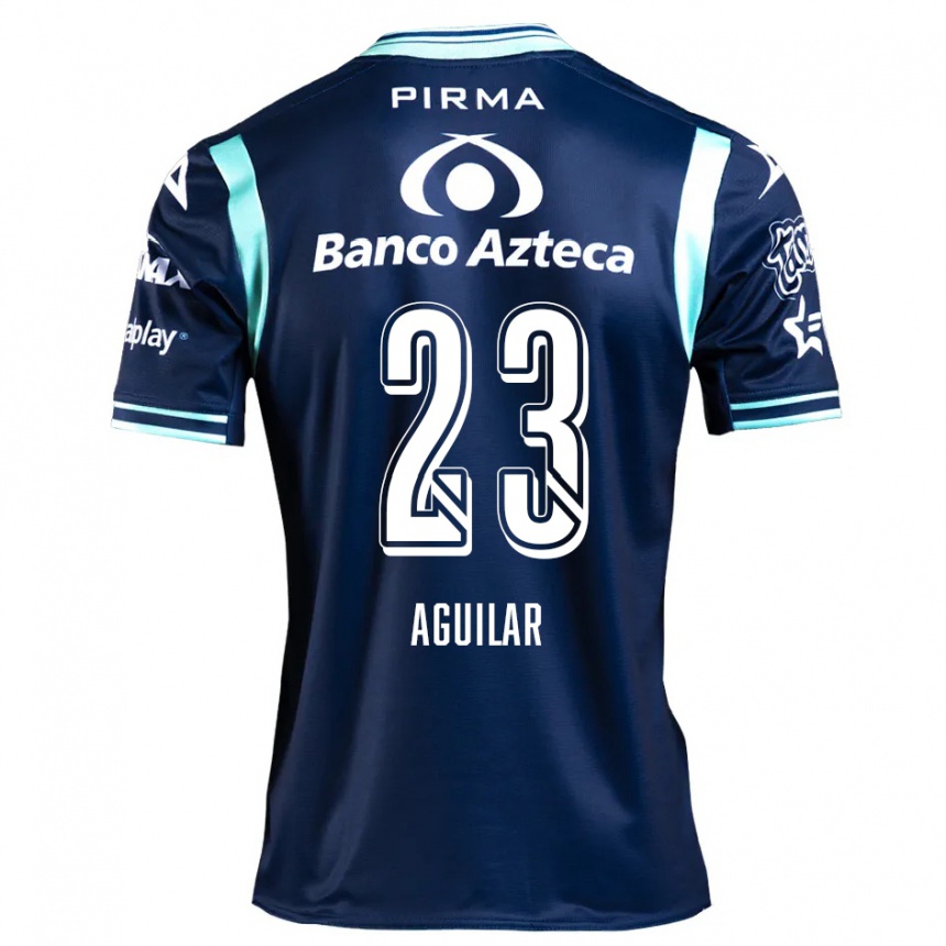 Kids Football Daniel Aguilar #23 Navy Blue Away Jersey 2024/25 T-Shirt