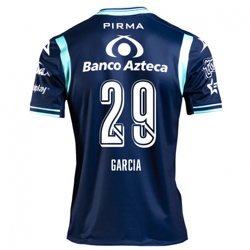 Kids Football Emiliano García #29 Navy Blue Away Jersey 2024/25 T-Shirt