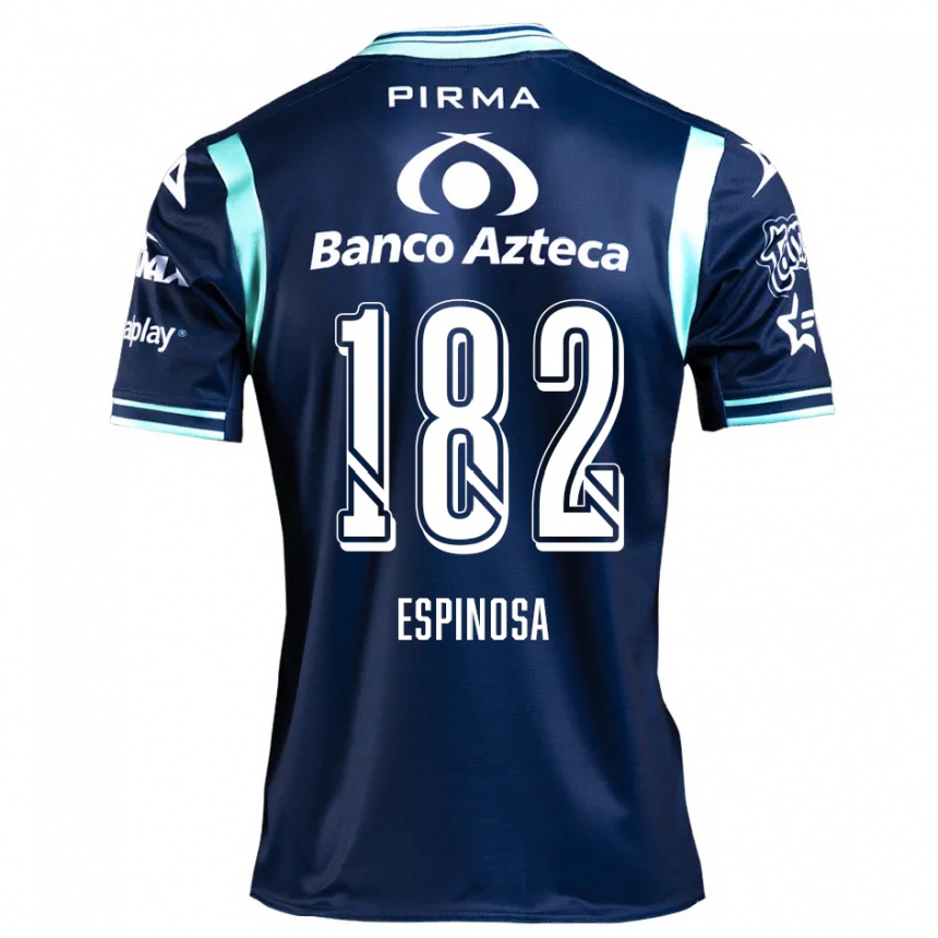 Kids Football Daniel Espinosa #182 Navy Blue Away Jersey 2024/25 T-Shirt