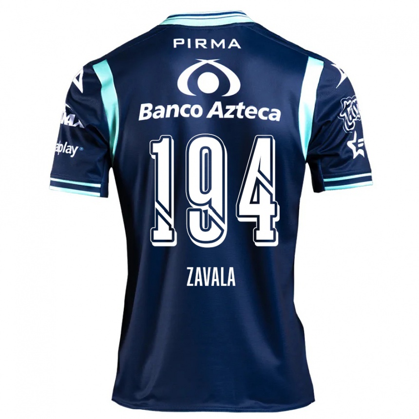 Kids Football Arath Zavala #194 Navy Blue Away Jersey 2024/25 T-Shirt