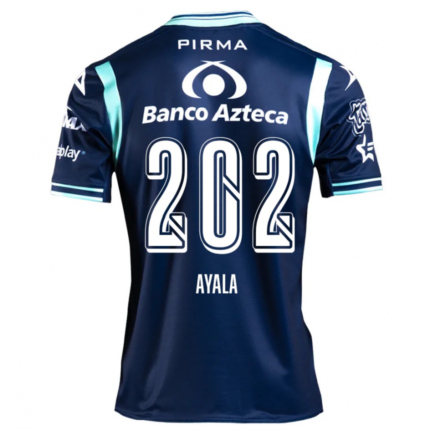 Kids Football Diego Ayala #202 Navy Blue Away Jersey 2024/25 T-Shirt