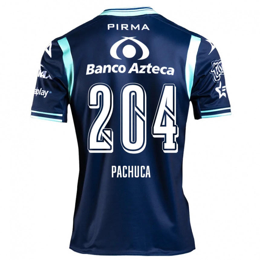 Kids Football José Pachuca #204 Navy Blue Away Jersey 2024/25 T-Shirt