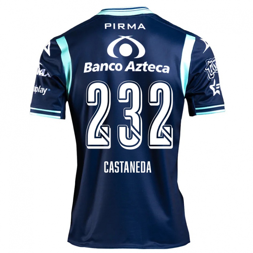 Kids Football Ángel Castañeda #232 Navy Blue Away Jersey 2024/25 T-Shirt