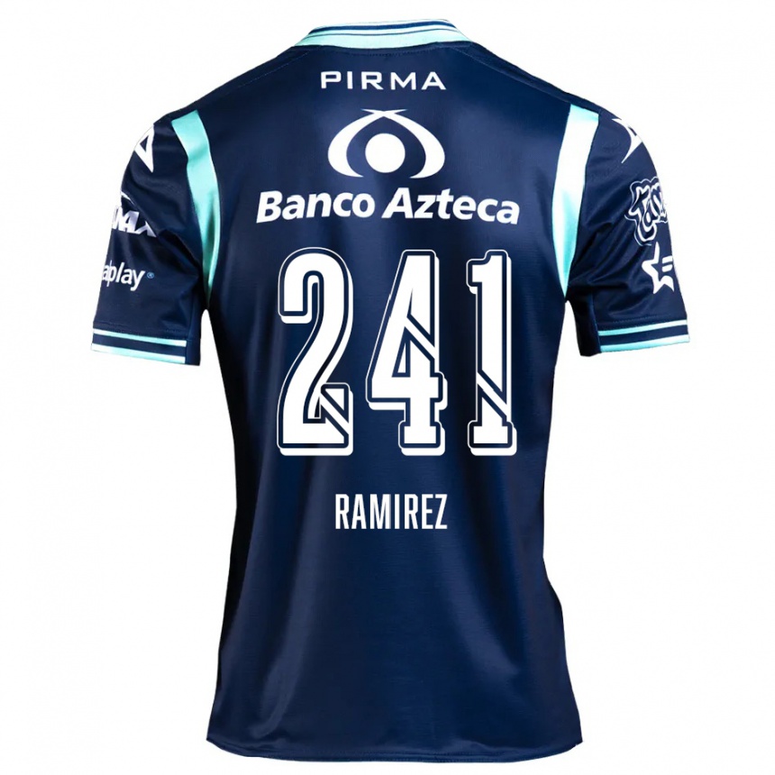 Kids Football Eduardo Ramírez #241 Navy Blue Away Jersey 2024/25 T-Shirt