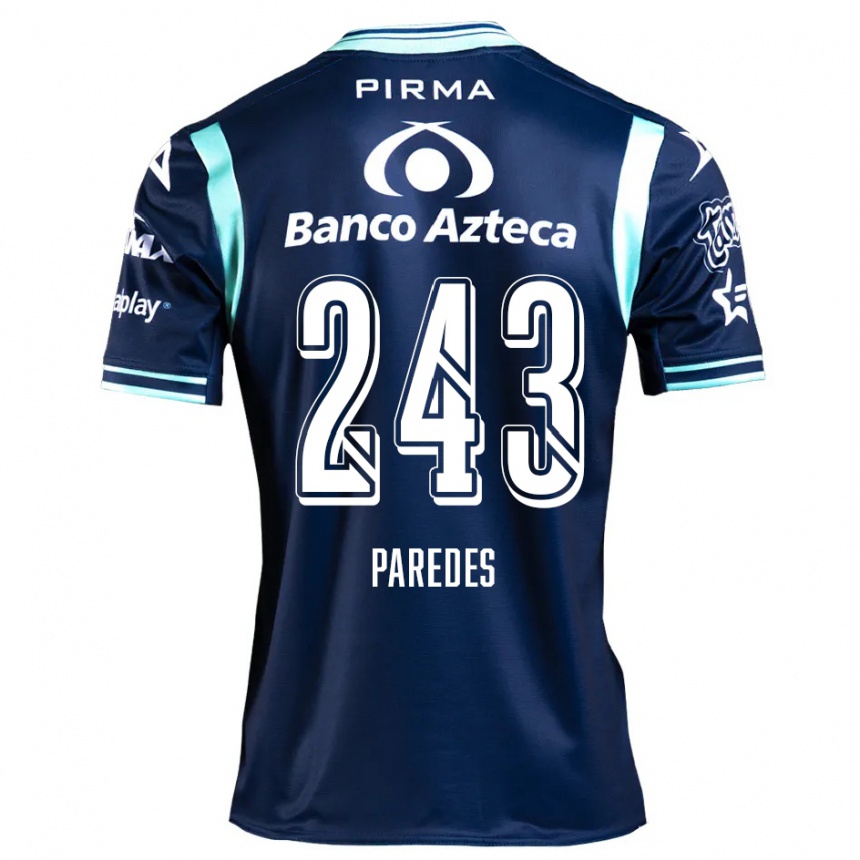 Kids Football Iker Paredes #243 Navy Blue Away Jersey 2024/25 T-Shirt