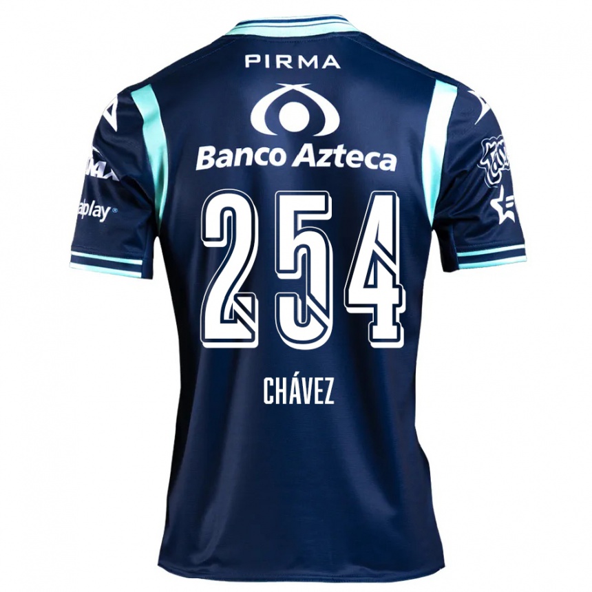 Kids Football José Chávez #254 Navy Blue Away Jersey 2024/25 T-Shirt