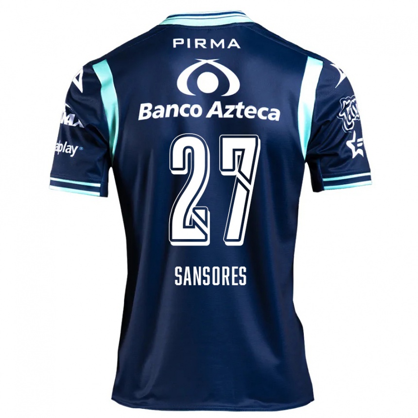 Kids Football Miguel Sansores #27 Navy Blue Away Jersey 2024/25 T-Shirt