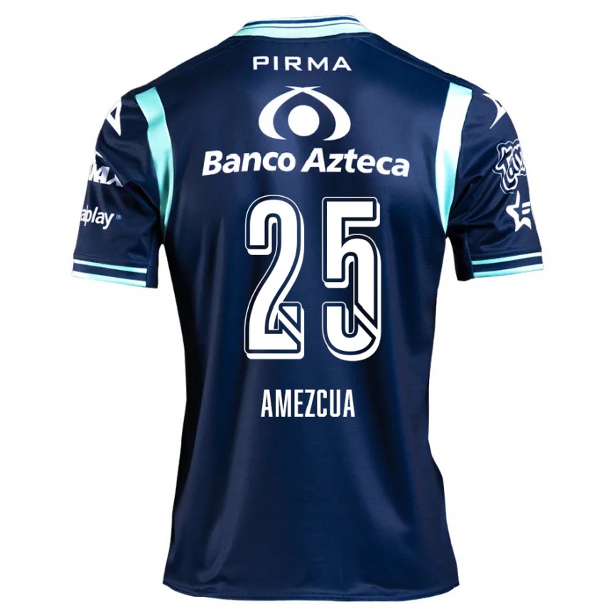 Kids Football Mariana Amezcua #25 Navy Blue Away Jersey 2024/25 T-Shirt