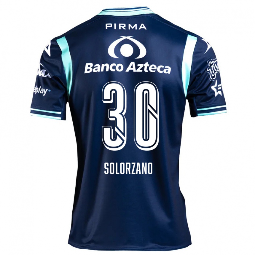 Kids Football Aisha Solórzano #30 Navy Blue Away Jersey 2024/25 T-Shirt