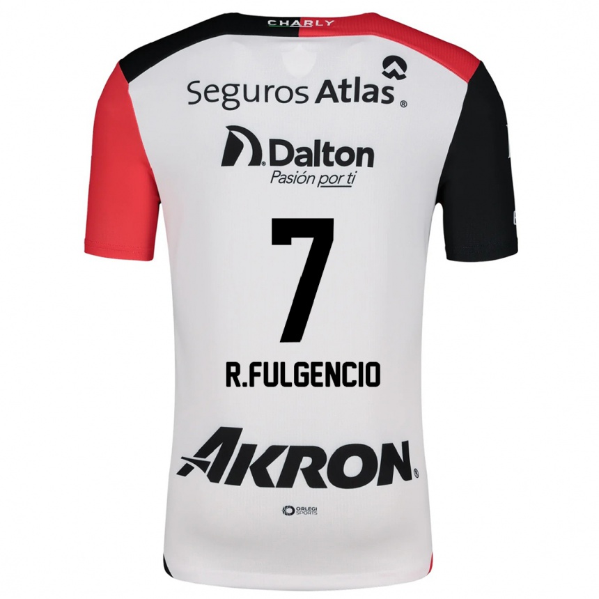 Kids Football Raymundo Fulgencio #7 White Red Black Away Jersey 2024/25 T-Shirt