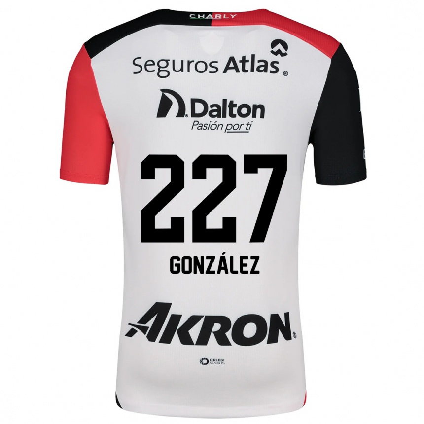 Kids Football Rodolfo González #227 White Red Black Away Jersey 2024/25 T-Shirt