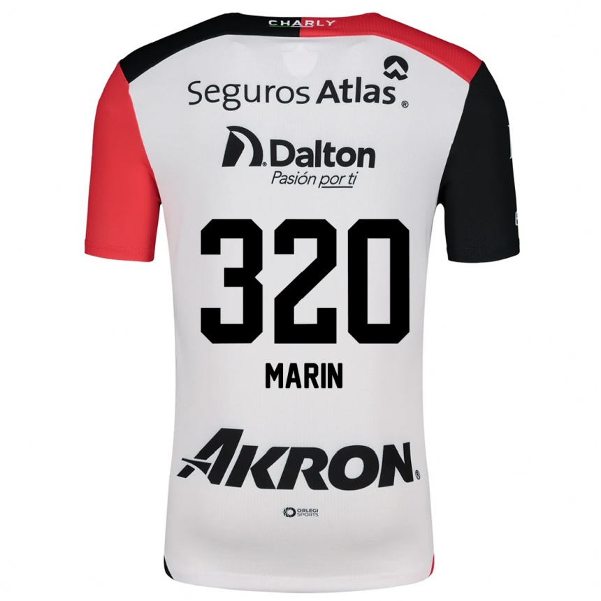 Kids Football Donato Marín #320 White Red Black Away Jersey 2024/25 T-Shirt