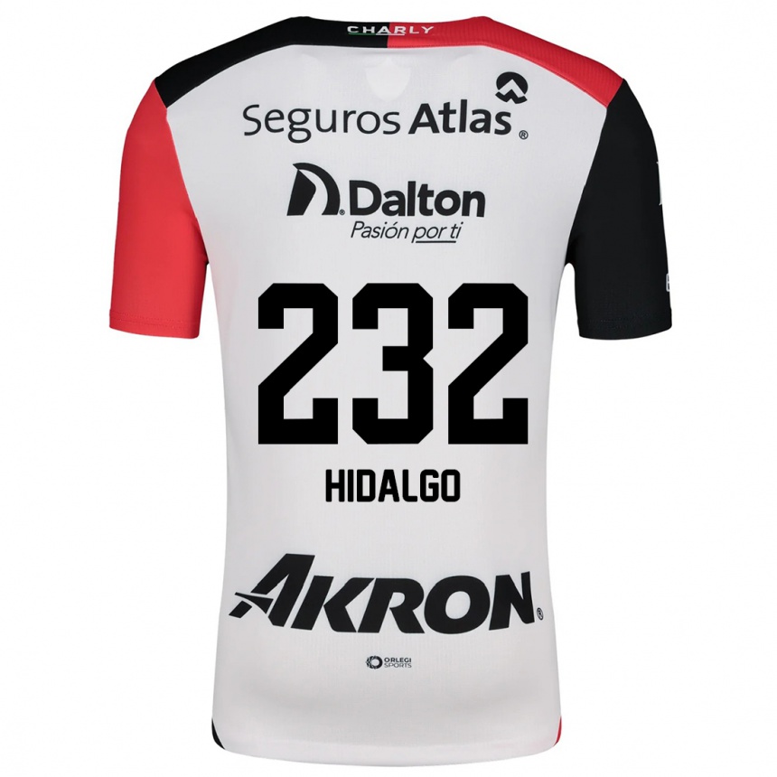 Kids Football Óscar Hidalgo #232 White Red Black Away Jersey 2024/25 T-Shirt