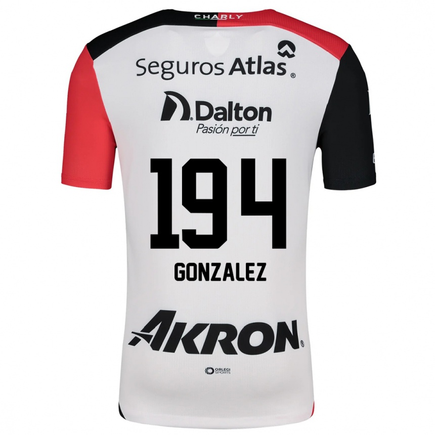 Kids Football Andrés González #194 White Red Black Away Jersey 2024/25 T-Shirt