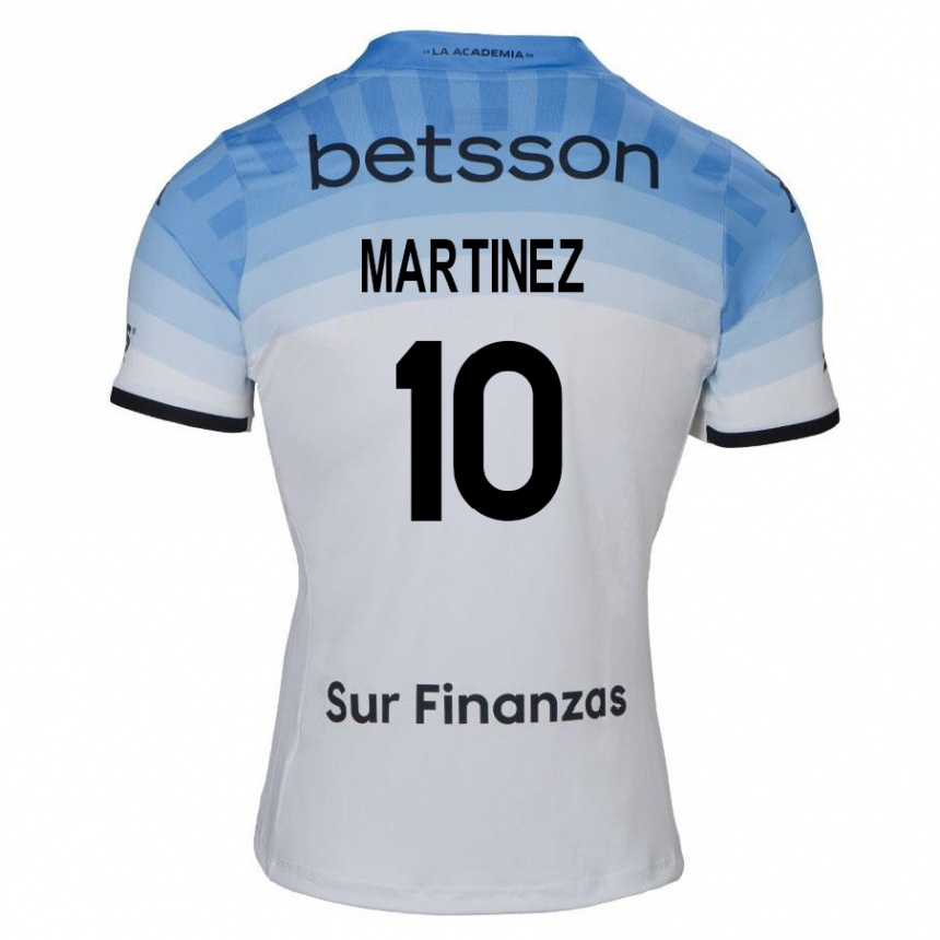 Kids Football Roger Martinez #10 White Blue Black Away Jersey 2024/25 T-Shirt