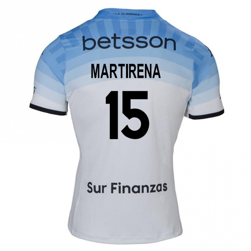 Kids Football Gastón Martirena #15 White Blue Black Away Jersey 2024/25 T-Shirt