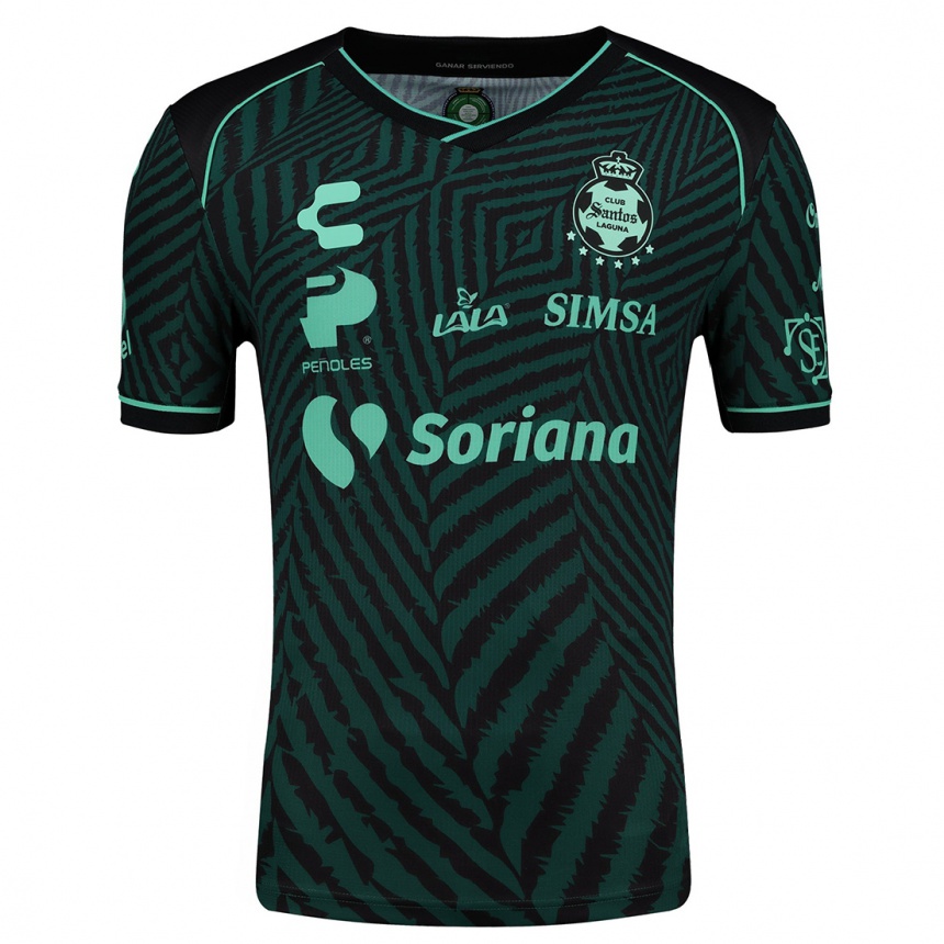 Kids Football Maika Albéniz #24 Black Green Away Jersey 2024/25 T-Shirt