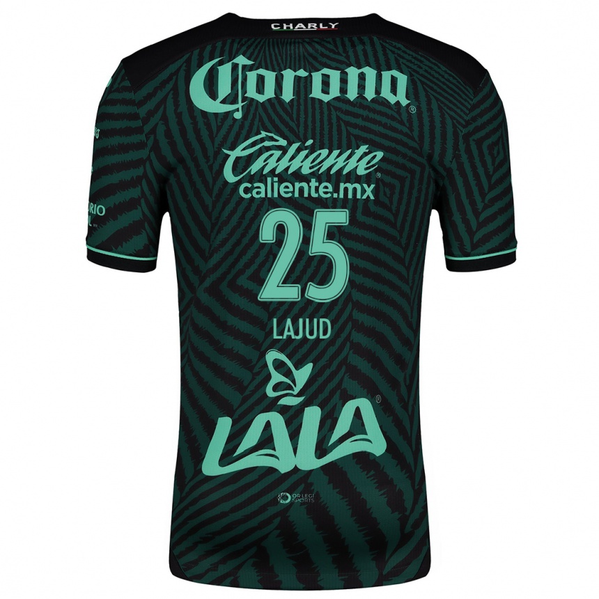 Kids Football Gibrán Lajud #25 Black Green Away Jersey 2024/25 T-Shirt