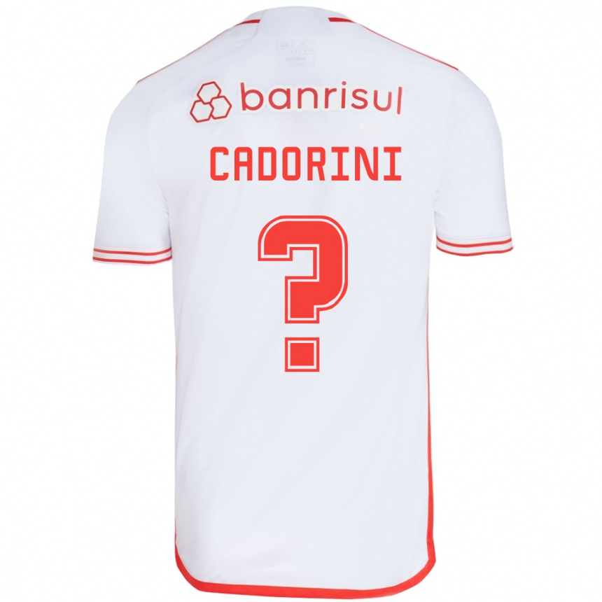 Kids Football Matheus Cadorini #0 White Red Away Jersey 2024/25 T-Shirt