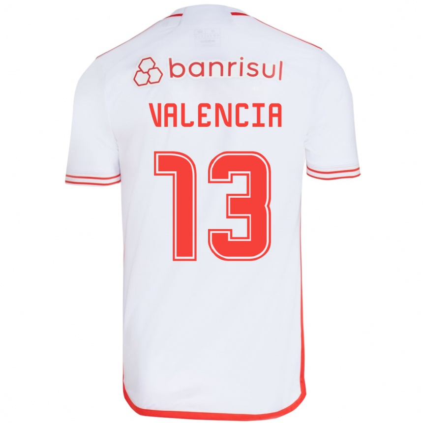 Kids Football Enner Valencia #13 White Red Away Jersey 2024/25 T-Shirt