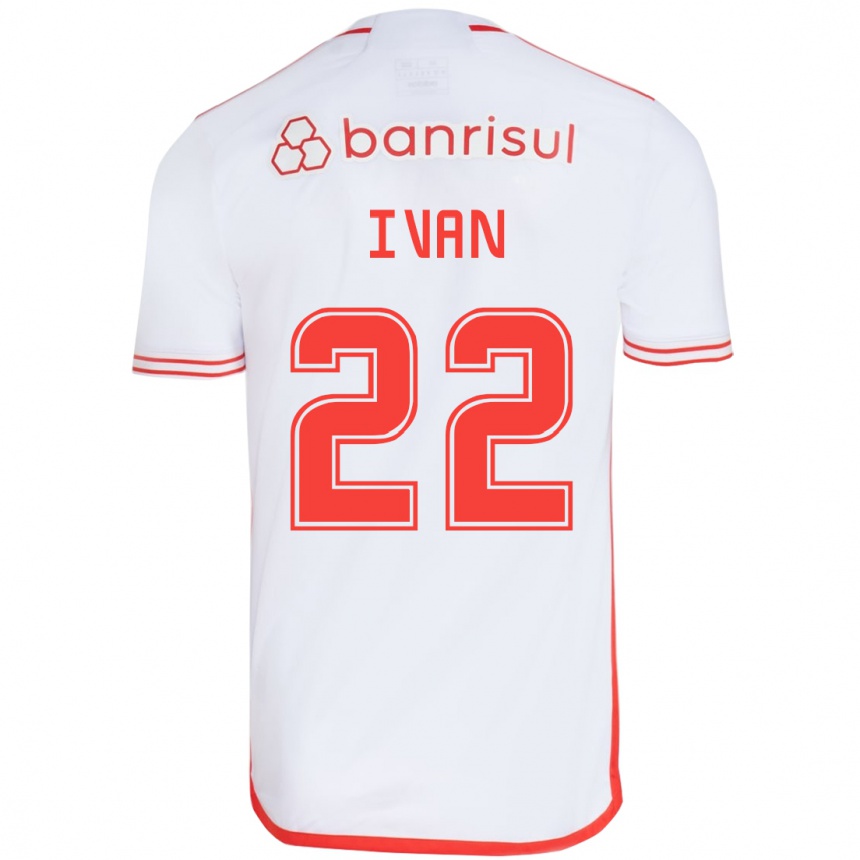 Kids Football Ivan #22 White Red Away Jersey 2024/25 T-Shirt