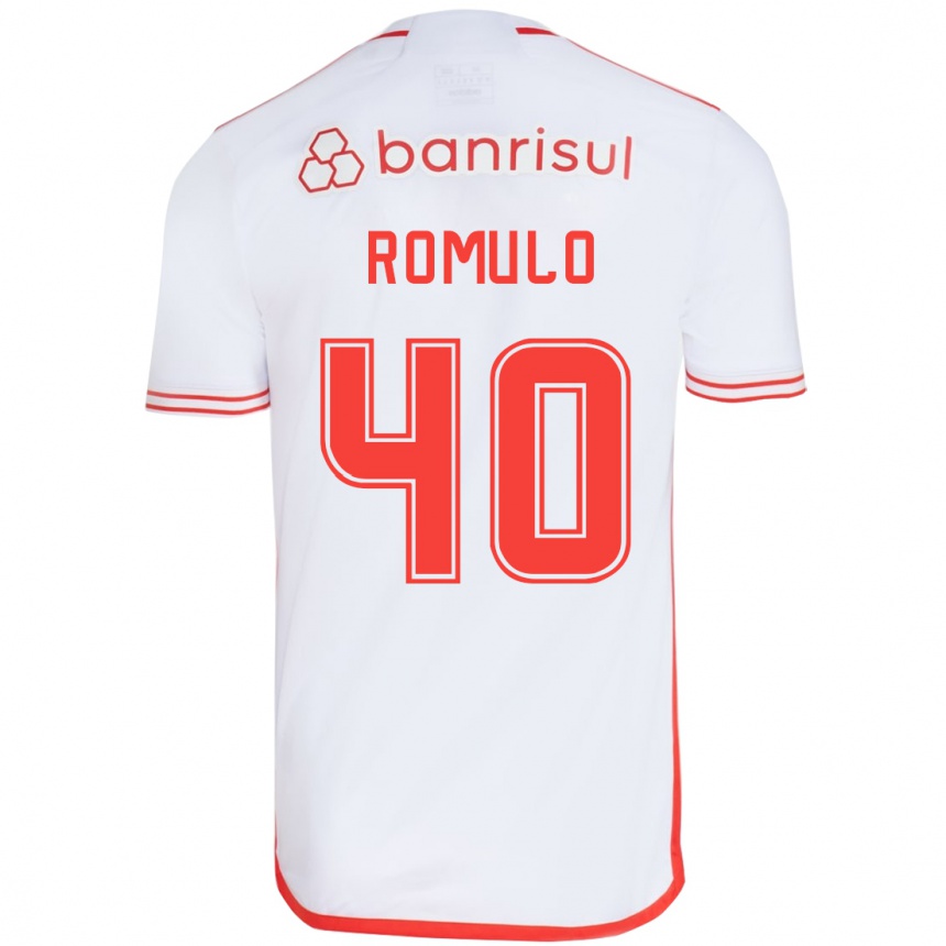 Kids Football Rômulo #40 White Red Away Jersey 2024/25 T-Shirt