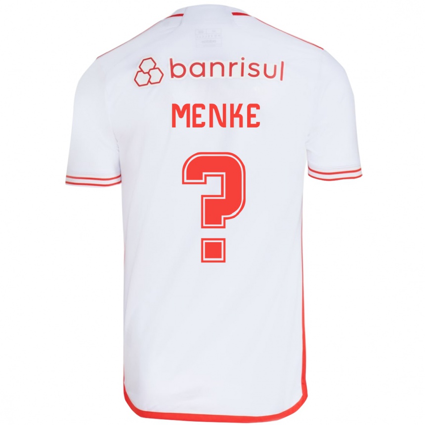 Kids Football Henrique Menke #0 White Red Away Jersey 2024/25 T-Shirt