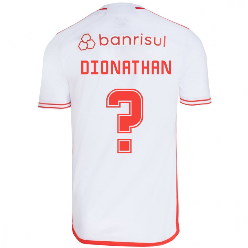 Kids Football Dionathan #0 White Red Away Jersey 2024/25 T-Shirt