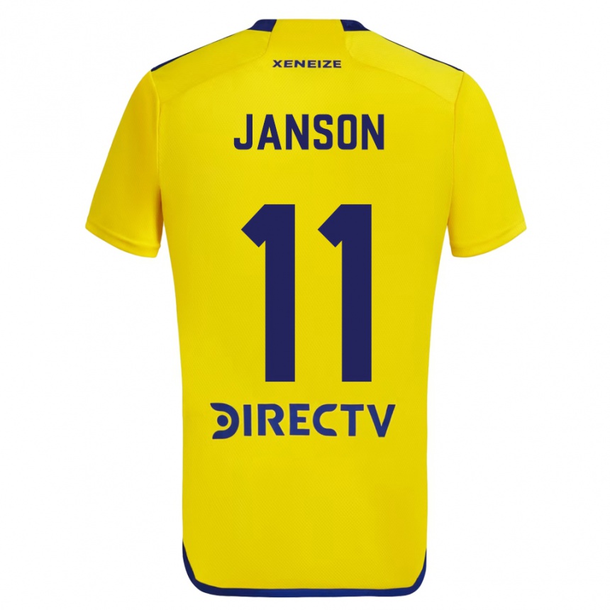 Kids Football Lucas Janson #11 Yellow Blue Away Jersey 2024/25 T-Shirt