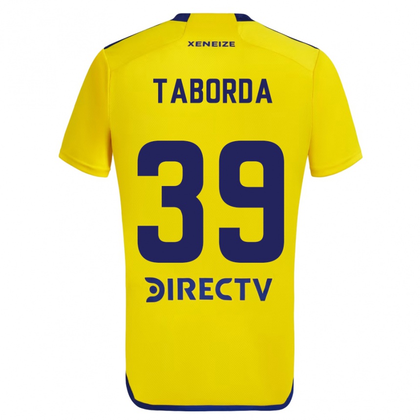 Kids Football Vicente Taborda #39 Yellow Blue Away Jersey 2024/25 T-Shirt