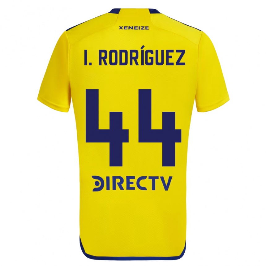 Kids Football Ignacio Rodríguez #44 Yellow Blue Away Jersey 2024/25 T-Shirt