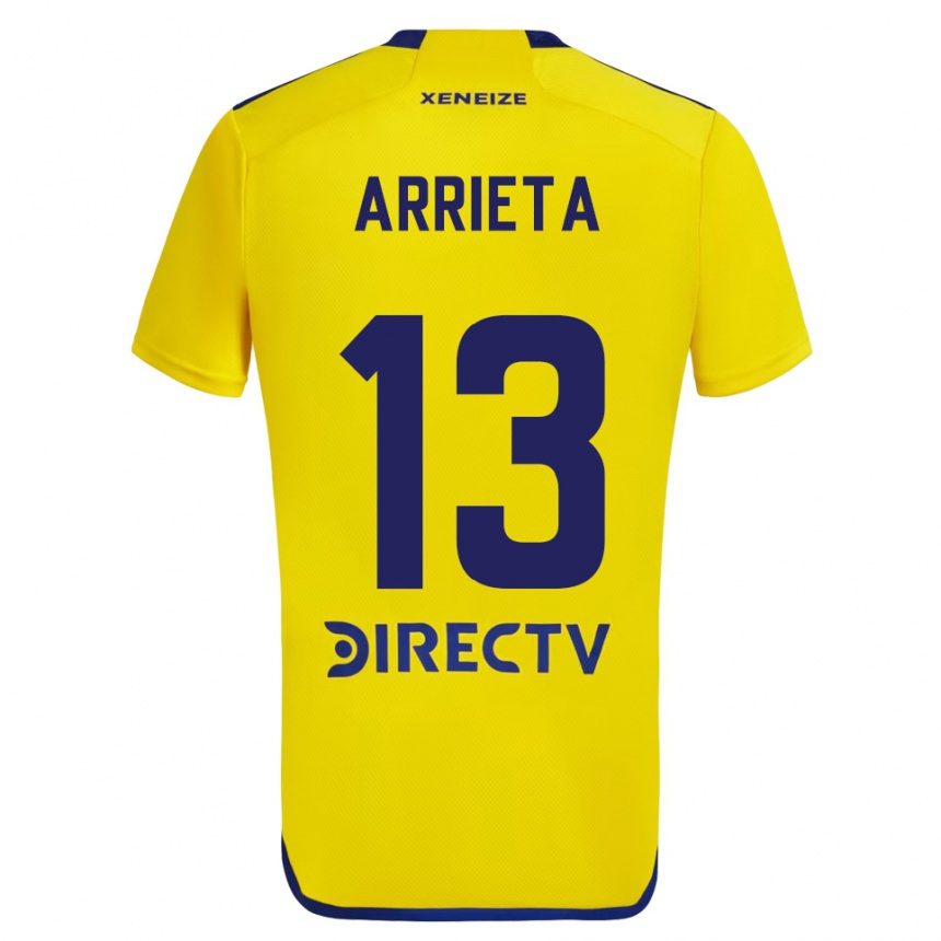 Kids Football Thomás Arrieta #13 Yellow Blue Away Jersey 2024/25 T-Shirt