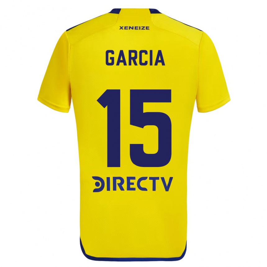 Kids Football Ramiro Garcia #15 Yellow Blue Away Jersey 2024/25 T-Shirt