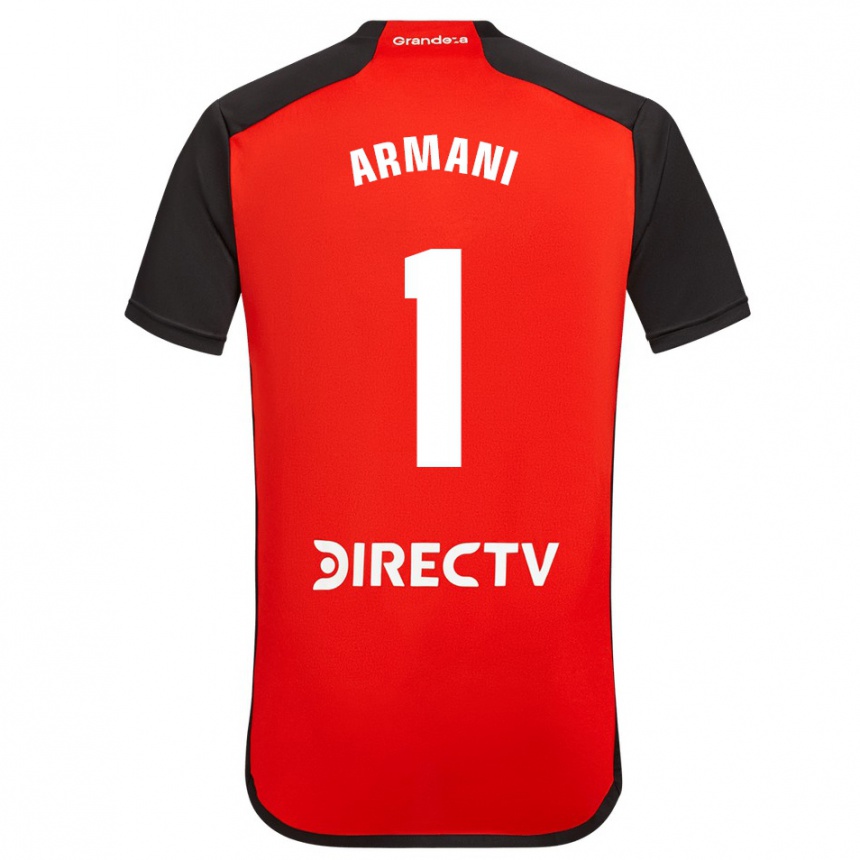 Kids Football Franco Armani #1 Red Black White Away Jersey 2024/25 T-Shirt