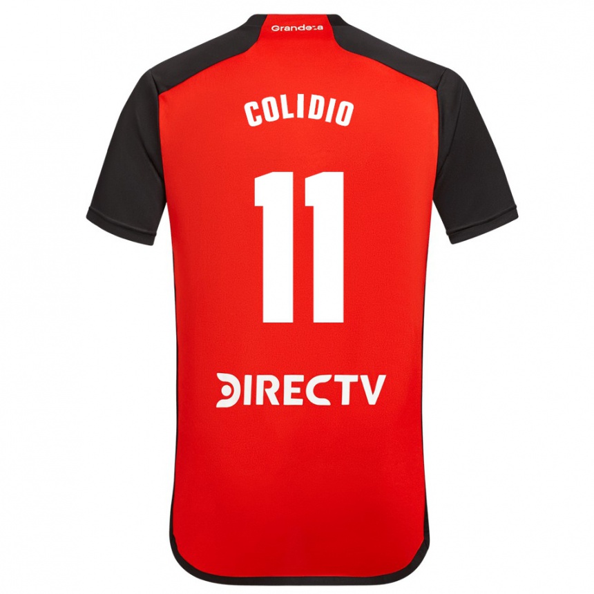 Kids Football Facundo Colidio #11 Red Black White Away Jersey 2024/25 T-Shirt