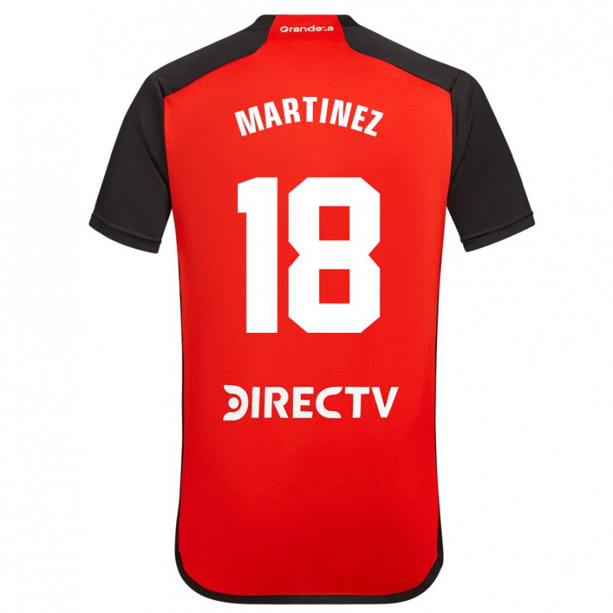 Kids Football Pity Martínez #18 Red Black White Away Jersey 2024/25 T-Shirt